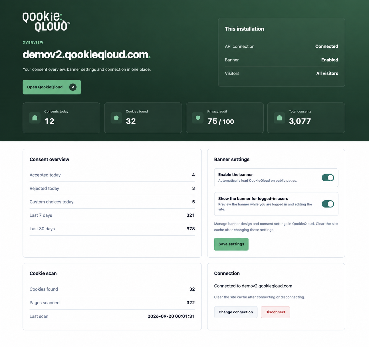 Statamic Dashboard Preview